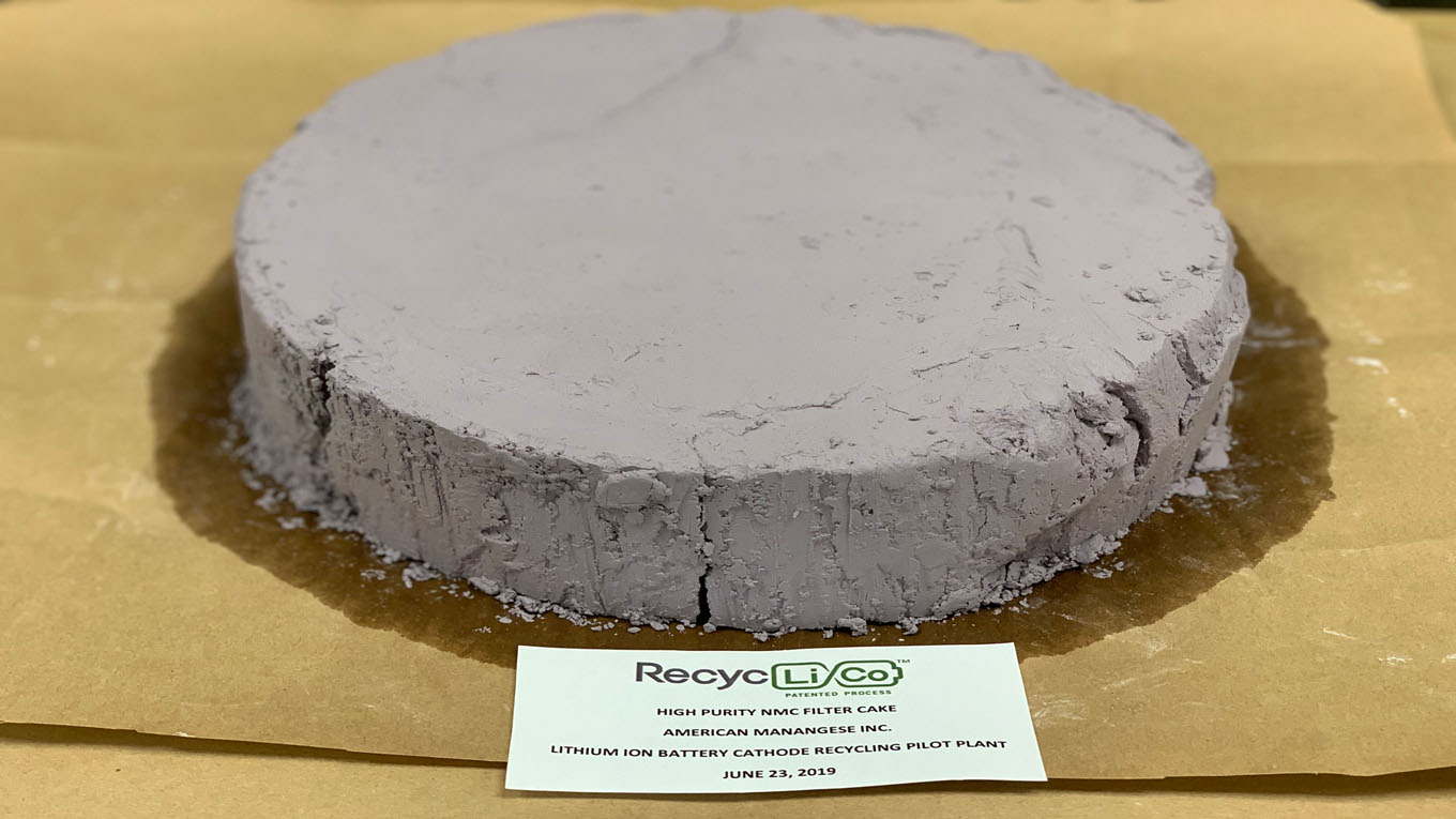 High purity NMC filter cake